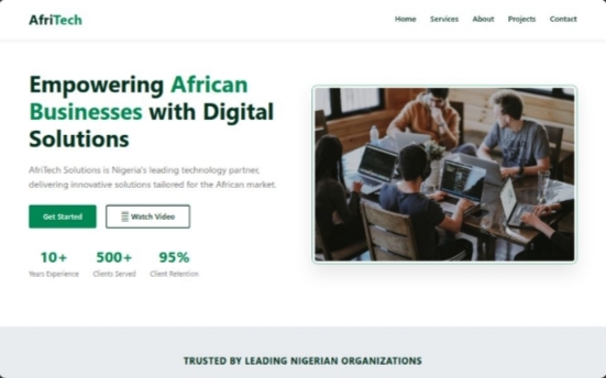 landing page